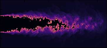 Direct numerical simulation of a turbulent hydrogen jet flame